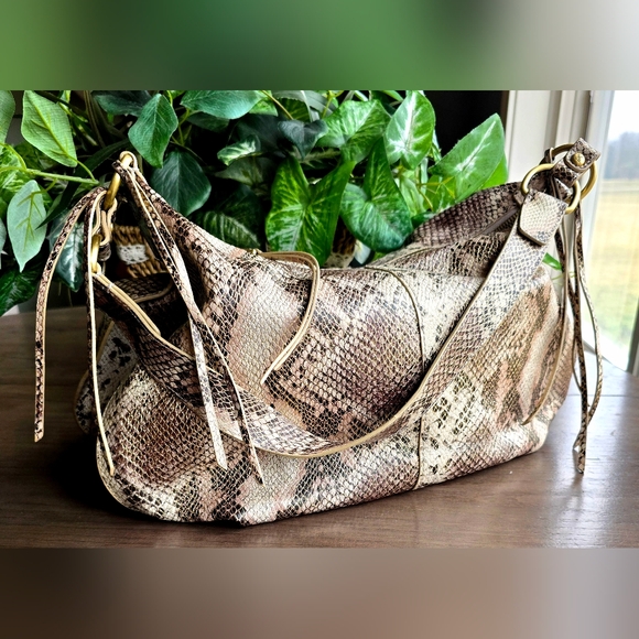 Hobo International Platinum Shimmer Lennox Shoulder Bag
